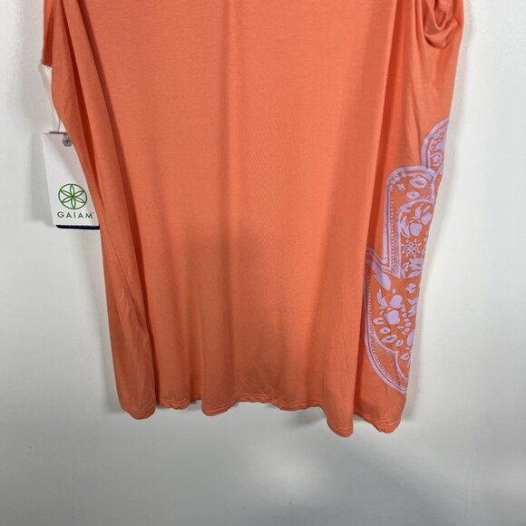 Gaiam Yoga Hamsa Tank Top NWT Women’s Size Medium Coral Athletic - Picture 9 of 9